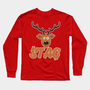 Cartoon Stag Long Sleeve T-Shirt